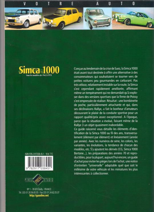 Simca 1000 magazine descriptif